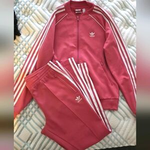 Adidas pink tracksuit